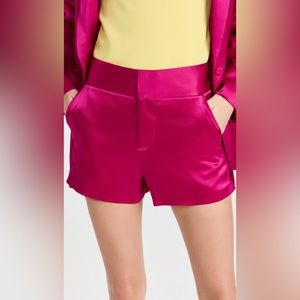 alice + olivia 💥NWT💥 Cady Clean Mini Shorts -Raspberry Pink - 2 💅🏻Barbiecore
